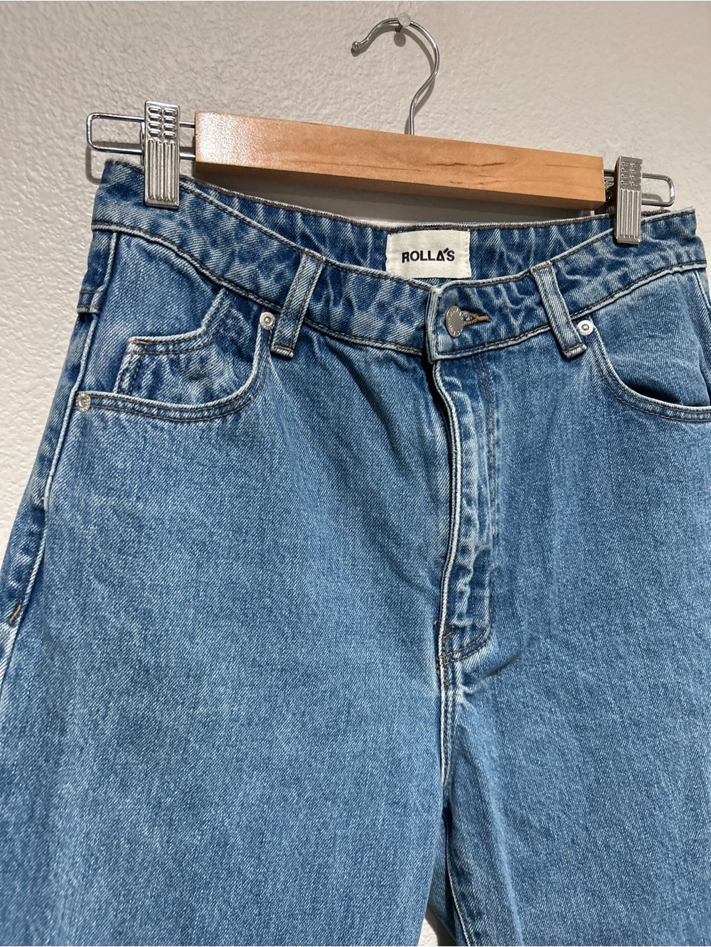 ROLLA'S Classic Original High Rise straight Jeans medium wash blue - Picture 5 of 13